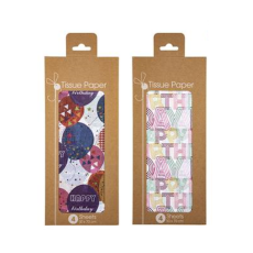 Tissue Paper, Birthday 4's - Each Sheet 75 x 50cm